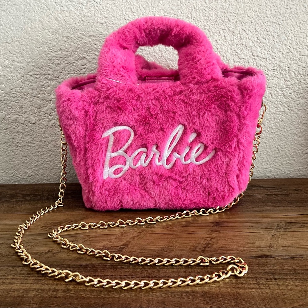 Barbie x SkinnyDip London Fur Purse LIMITED EDITION Pink NWT